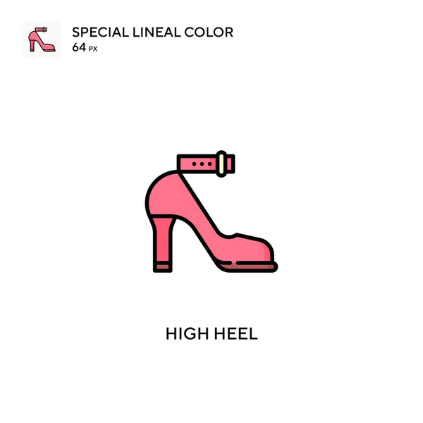 High Heel Spezielles Lineares Farbvektorsymbol High Heel Icons Für Ihr — Stockvektor