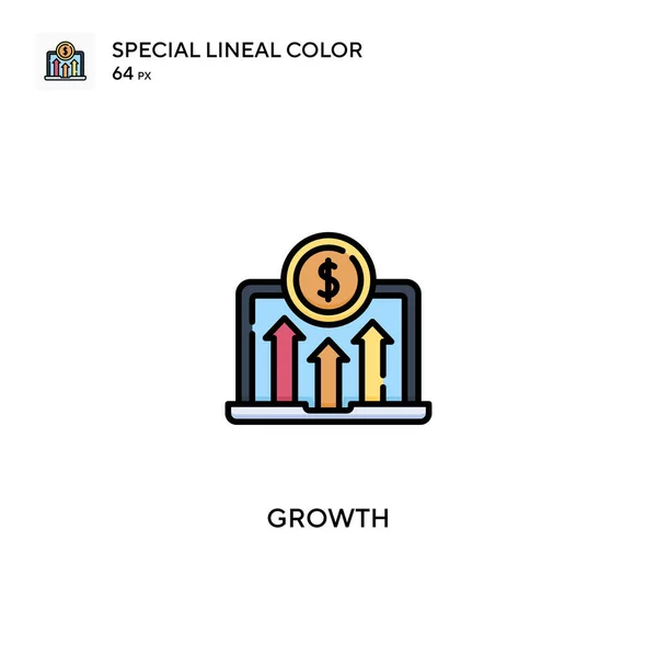 Crecimiento Icono Especial Vector Color Lineal Iconos Crecimiento Para Proyecto — Vector de stock