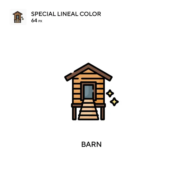 Barn Speciális Lineáris Szín Vektor Ikon Barn Ikonok Üzleti Projektjéhez — Stock Vector