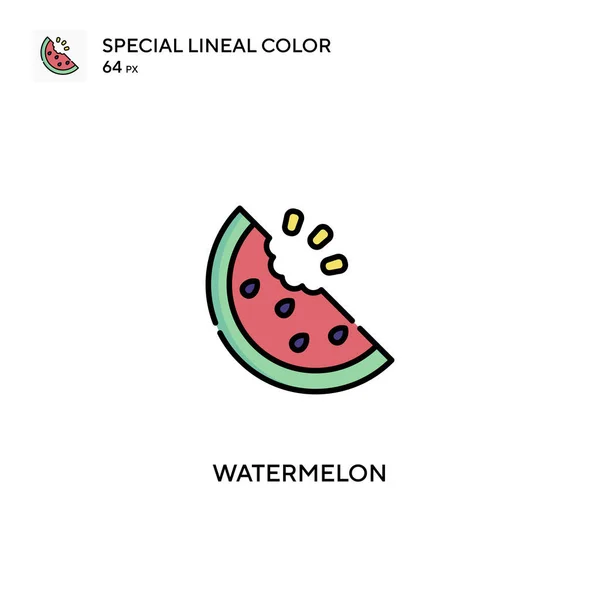 Watermelon Special Lineal Color Vector Icon Watermelon Icons Your Business — Stock Vector