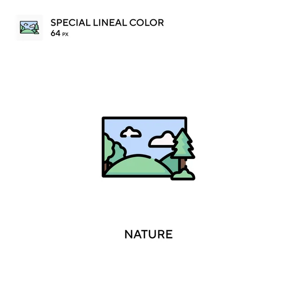Naturaleza Icono Especial Vector Color Lineal Iconos Naturaleza Para Proyecto — Archivo Imágenes Vectoriales