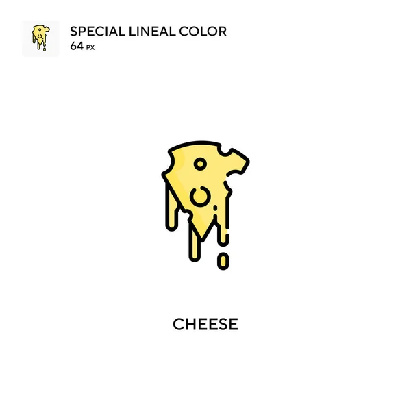 Cheese Icono Especial Vector Color Lineal Iconos Queso Para Proyecto — Vector de stock