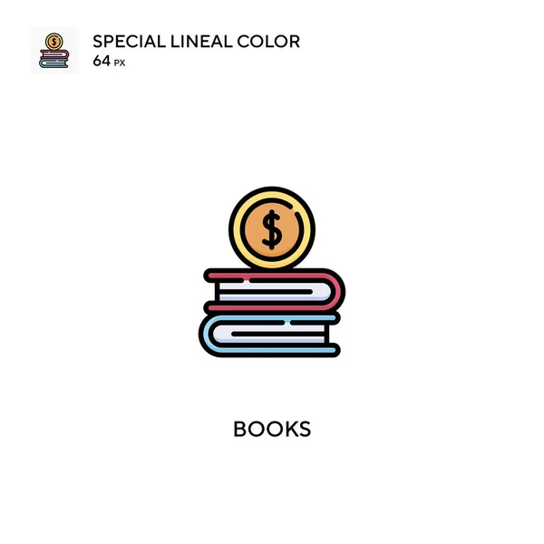 Libri Speciale Icona Vettoriale Colori Lineari Icone Dei Libri Tuo — Vettoriale Stock