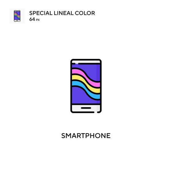 Smartphone Specjalna Ikona Wektora Koloru Linii Ikony Smartfonów Dla Twojego — Wektor stockowy