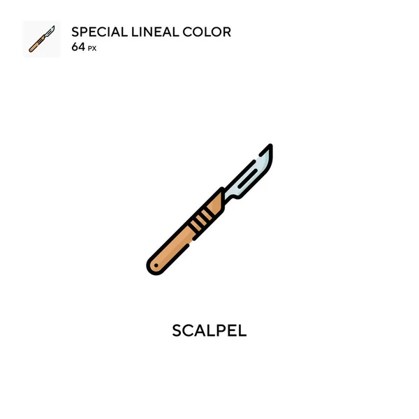 Scalpel Special Lineal Color Vector Icon 비즈니스 프로젝트에 아이콘 — 스톡 벡터