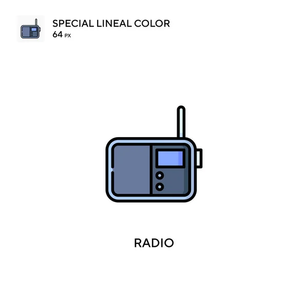 Radio Especial Icono Vector Color Lineal Iconos Radio Para Proyecto — Vector de stock