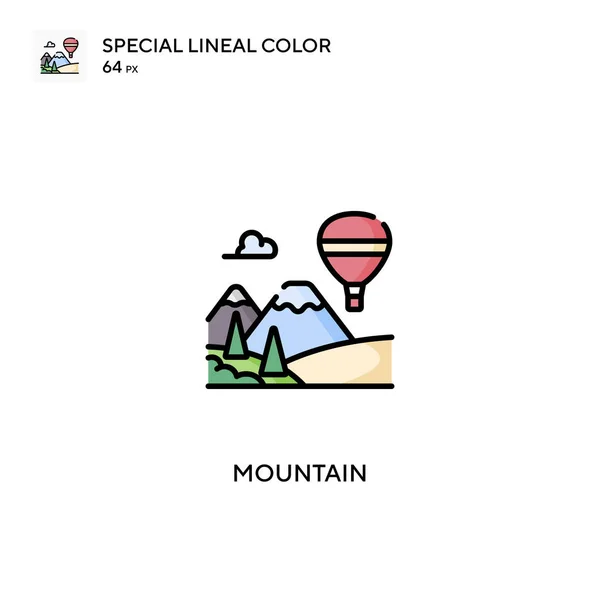 Mountain Special Lineal Color Vector Icon Mountain Icons Your Business — Stock Vector