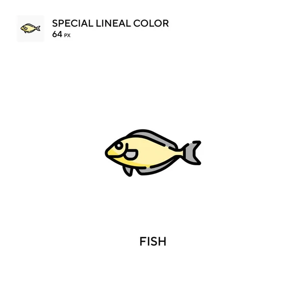 Vissen Speciale Lijnkleur Vector Icoon Vispictogrammen Voor Bedrijfsproject — Stockvector