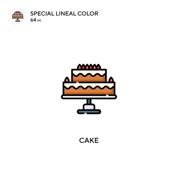 Ειδικό Εικονίδιο Διάνυσμα Χρώματος Lineal Κέικ Εικονίδια Κέικ Για Την — Διανυσματικό Αρχείο