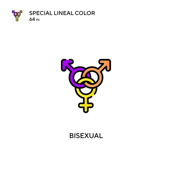 Bisexuální Speciální Lineární Barevný Vektor Ikony Bisexuální Ikony Pro Váš — Stockový vektor