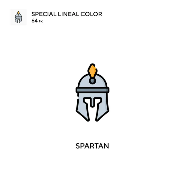 Spartaanse Special Lineal Color Vector Icoon Spartaanse Iconen Voor Business — Stockvector