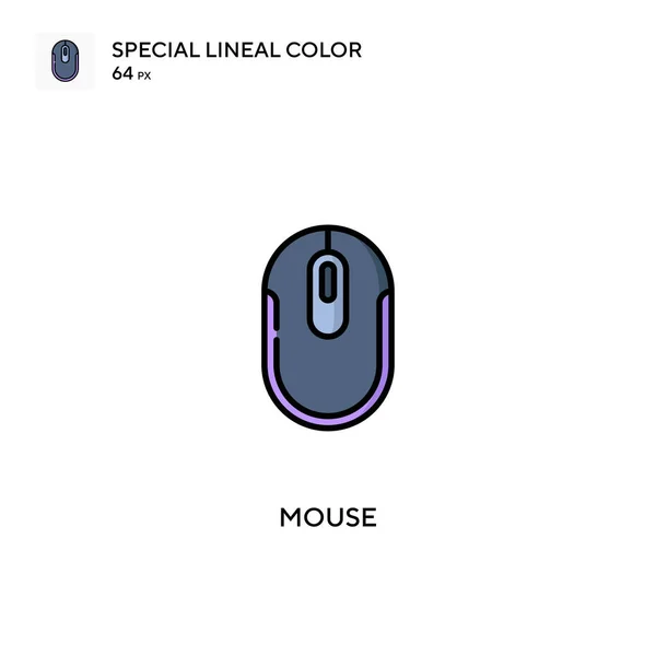 マウス特殊線型カラーベクトルアイコン ビジネスプロジェクトのマウスアイコン — ストックベクタ