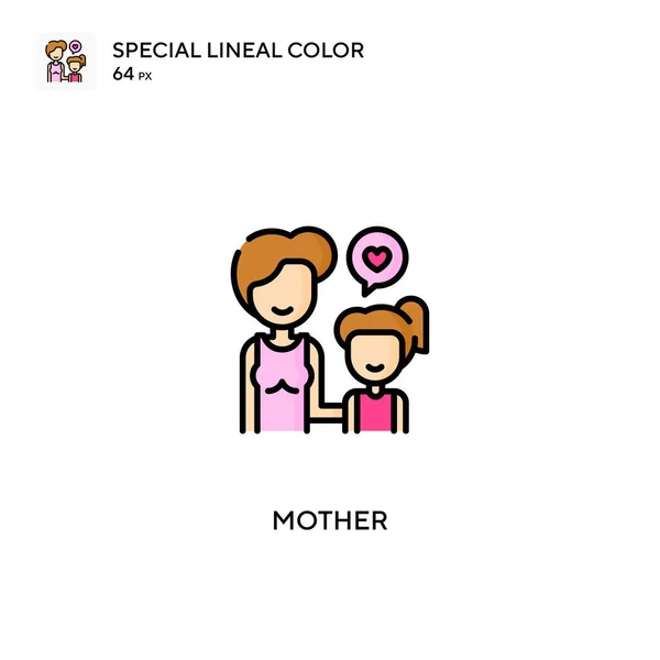 Μητέρα Ειδική Lineal Χρώμα Διάνυσμα Εικονίδιο Μητρικά Εικονίδια Για Την — Διανυσματικό Αρχείο