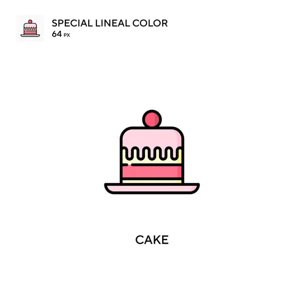 Kuchen Spezielles Lineares Farbvektorsymbol Kuchen Symbole Für Ihr Geschäftsprojekt — Stockvektor
