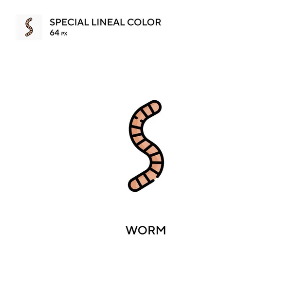 Worm Speciale Lijnkleur Vector Icoon Worm Iconen Voor Business Project — Stockvector
