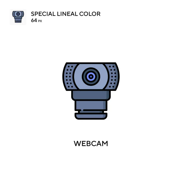 Webcam Spécial Lineal Icône Vectorielle Couleur Icônes Webcam Pour Votre — Image vectorielle