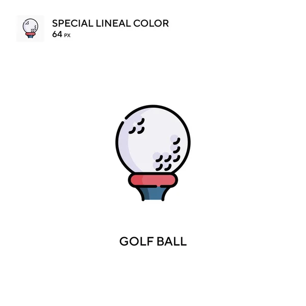 Golf Topu Özel Doğrusal Renk Vektör Simgesi Projeniz Için Golf — Stok Vektör