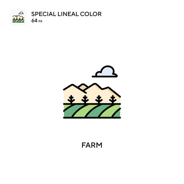 Farm Spezielles Lineares Farbvektorsymbol Farmsymbole Für Ihr Geschäftsprojekt — Stockvektor