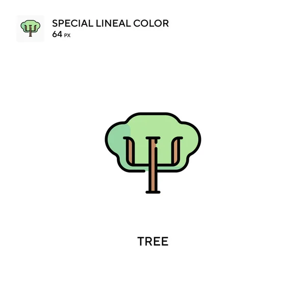 Árbol Icono Especial Vector Color Lineal Iconos Árbol Para Proyecto — Vector de stock