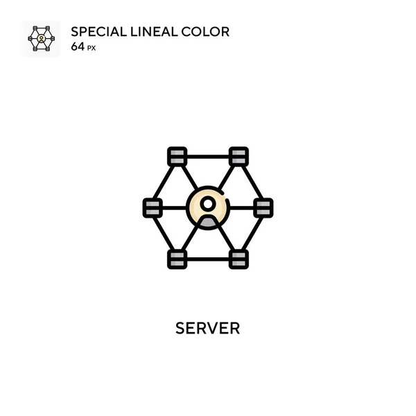 Servidor Icono Especial Vector Color Lineal Iconos Servidor Para Proyecto — Archivo Imágenes Vectoriales