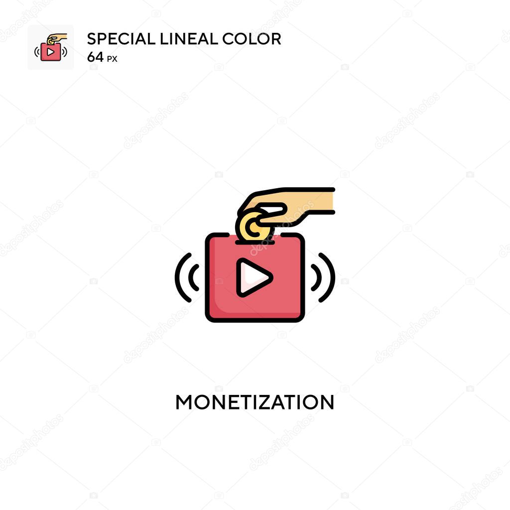 Monetization Special lineal color vector icon. Monetization icons for your business project
