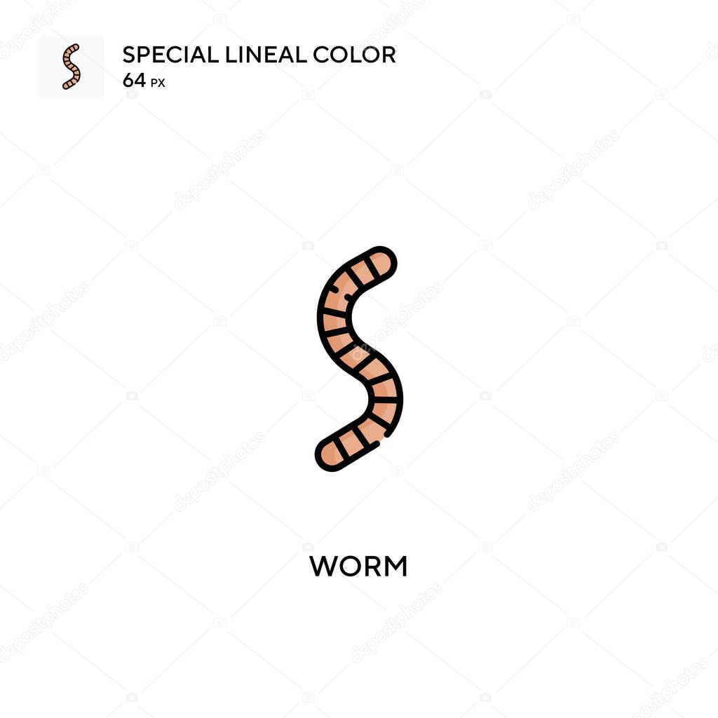 Worm Special lineal color vector icon. Worm icons for your business project