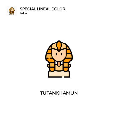 Tutankamon Özel Doğrusal Renk Vektörü ikonu. İş projeniz için Tutankamon simgeleri