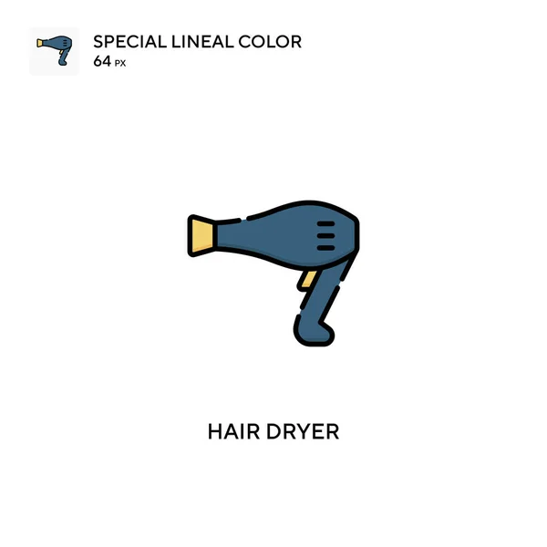 Secador Pelo Icono Especial Vector Color Lineal Iconos Secador Pelo — Archivo Imágenes Vectoriales