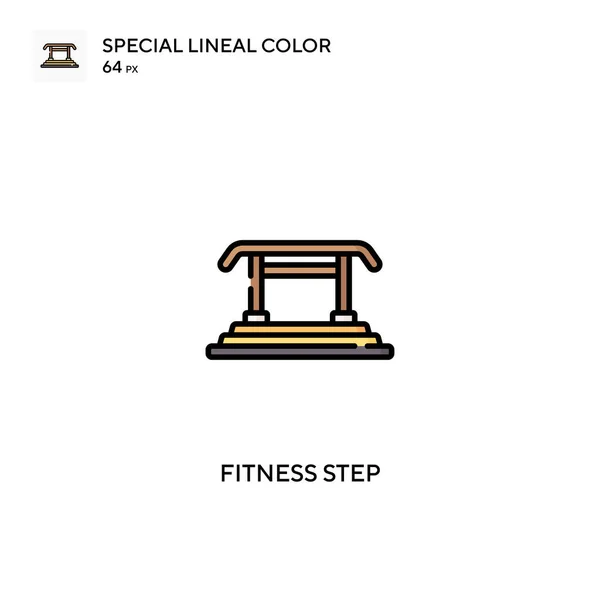 Fitness Step Különleges Lineáris Színvektor Ikon Fitness Step Ikonok Üzleti — Stock Vector