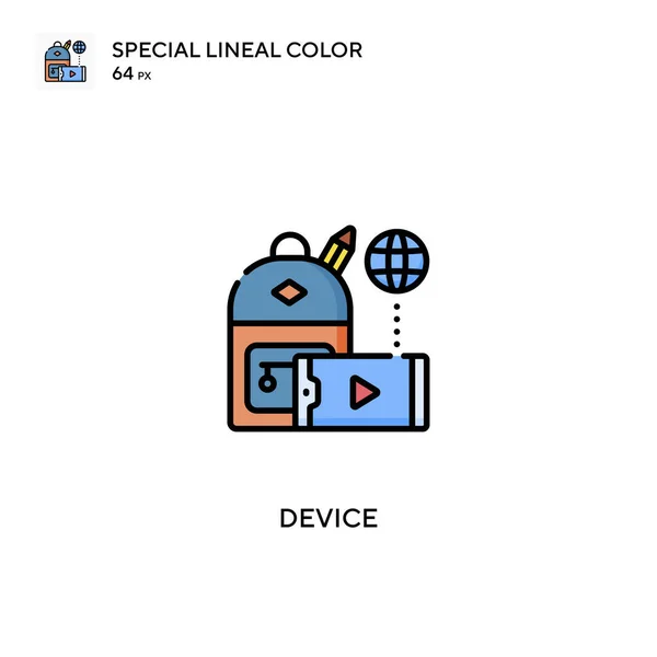 Dispositivo Icono Especial Vector Color Lineal Iconos Dispositivos Para Proyecto — Vector de stock