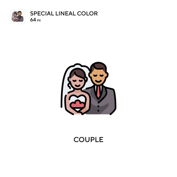 Pareja Especial Icono Vector Color Lineal Pareja Iconos Para Proyecto — Archivo Imágenes Vectoriales