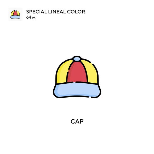 Cap Icono Especial Vector Color Lineal Iconos Mayúsculas Para Proyecto — Vector de stock