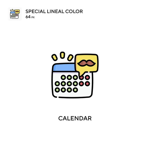 Календар Спеціальна Піктограма Лінійного Кольору Піктограми Календаря Вашого Бізнес Проекту — стоковий вектор