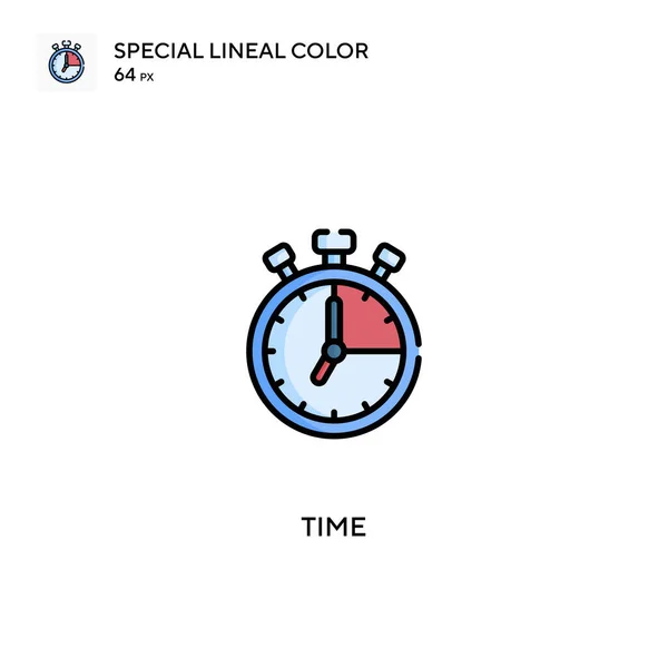 Tiempo Icono Especial Vector Color Lineal Iconos Tiempo Para Proyecto — Vector de stock