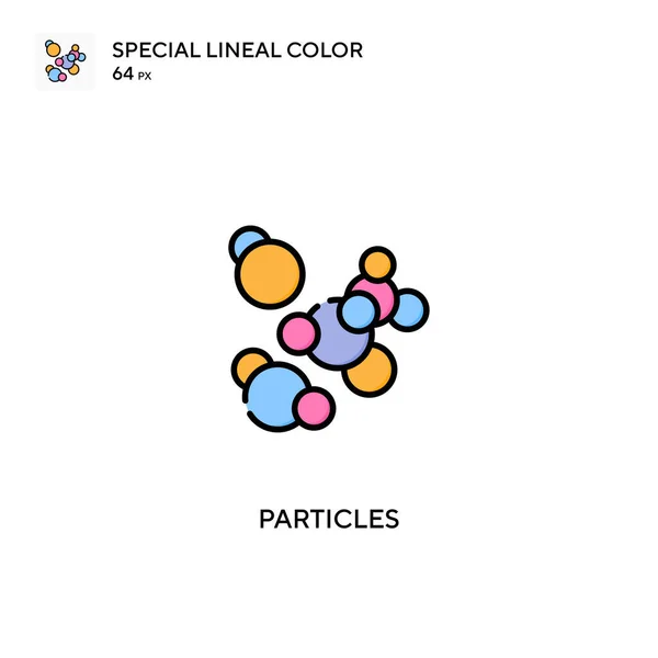 Particules Icône Vectorielle Couleur Linéaire Spéciale Icônes Particules Pour Votre — Image vectorielle