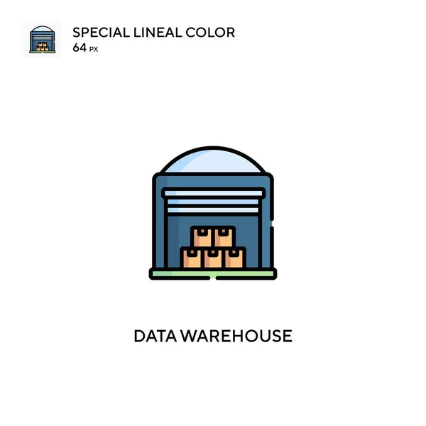Armazém Dados Ícone Vetorial Cor Linear Especial Ícones Data Warehouse —  Vetores de Stock
