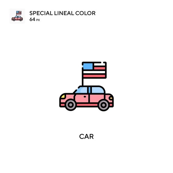 Car Special Lineal Color Vector Icon Car Icons Your Business — Stock Vector