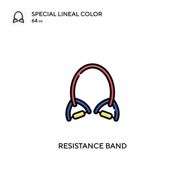 Banda Resistencia Icono Especial Vector Color Lineal Iconos Banda Resistencia — Vector de stock