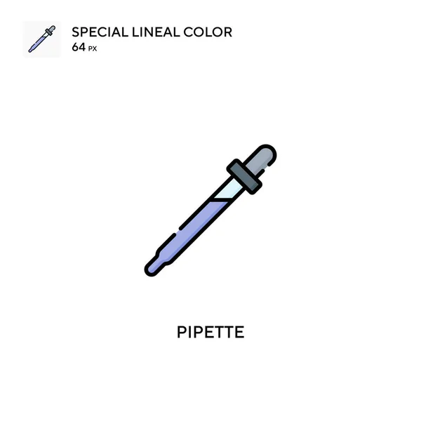 Pipet Speciale Lijnkleur Vector Icoon Pipetpictogrammen Voor Bedrijfsproject — Stockvector