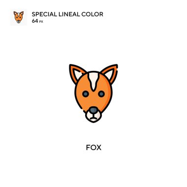 Fox Özel Lineal renk vektör simgesi. İş projeniz için Fox simgeleri