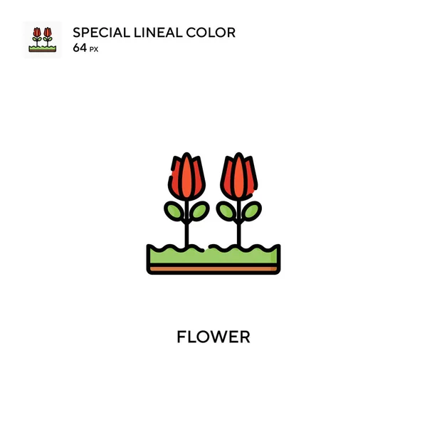 Flower Special Lineal Color Vector Icon Flower Icons Your Business — Stock Vector