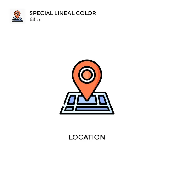 Lokalizacja Specjalna Ikona Wektora Koloru Linii Ikony Lokalizacji Dla Twojego — Wektor stockowy