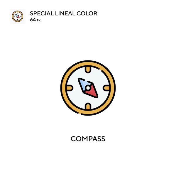 Compass Ειδική Lineal Χρώμα Διάνυσμα Εικονίδιο Εικονίδια Πυξίδα Για Την — Διανυσματικό Αρχείο