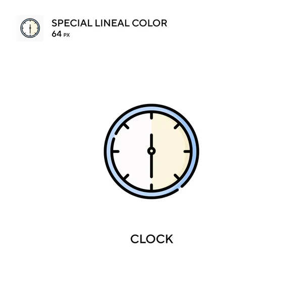 时钟特殊线形彩色矢量图标 为您的商业项目锁定图标 — 图库矢量图片
