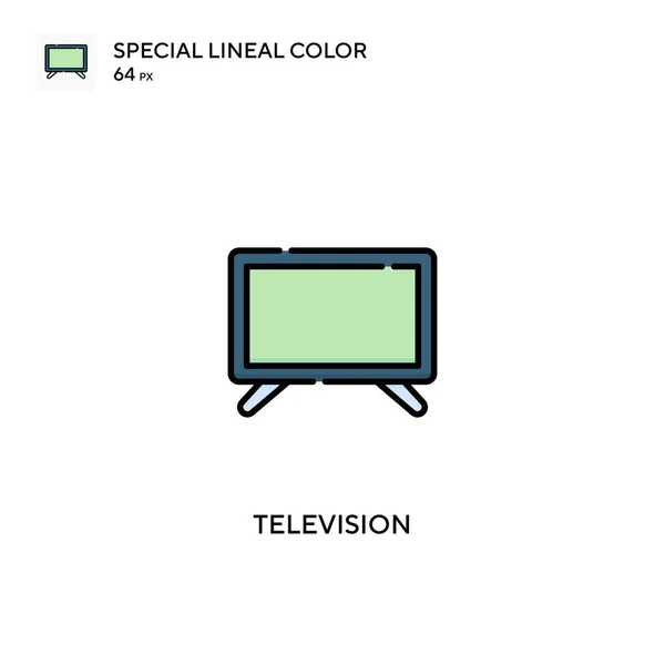 Televisión Icono Especial Vector Color Lineal Iconos Televisión Para Proyecto — Archivo Imágenes Vectoriales