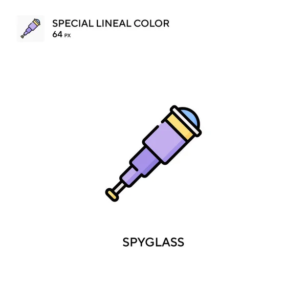 Spyglass Speciální Lineární Barevný Vektor Ikony Ikony Spyglass Pro Váš — Stockový vektor