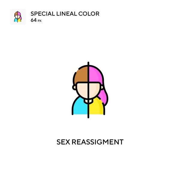 性别分类特殊线形彩色矢量图标 你的商业计划的性别分类图标 — 图库矢量图片