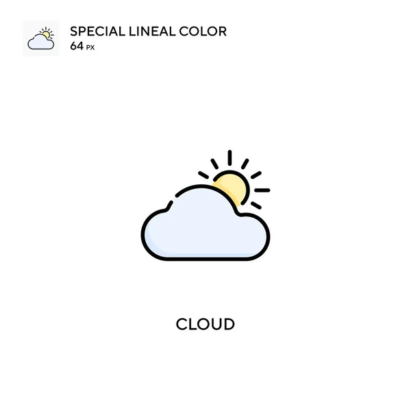 Wolke Spezielles Lineares Farbvektorsymbol Cloud Symbole Für Ihr Geschäftsprojekt — Stockvektor