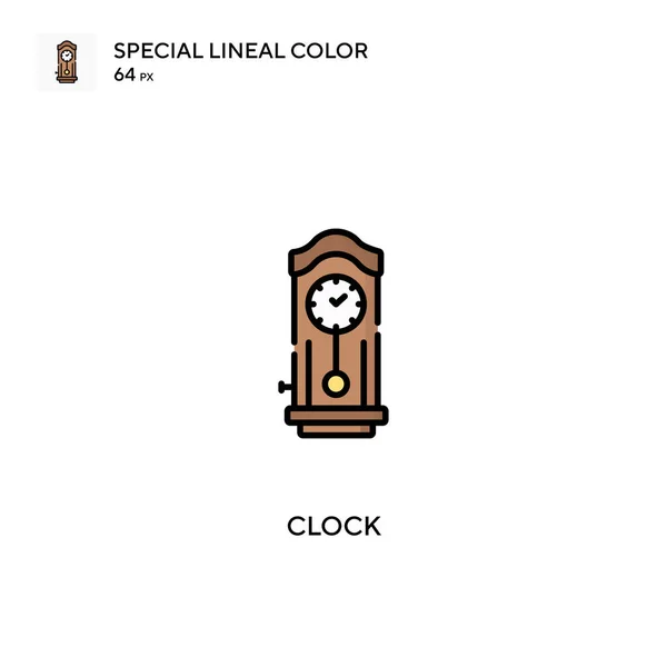 Clock Special Lineal Color Vector Icon 비즈니스 프로젝트를 아이콘 — 스톡 벡터