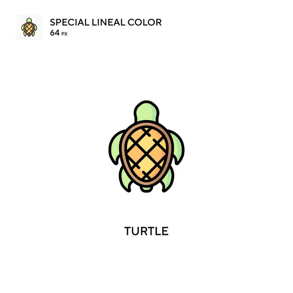 Ειδική Lineal Εικονίδιο Διάνυσμα Χρώμα Χελώνα Εικονίδια Χελώνα Για Την — Διανυσματικό Αρχείο